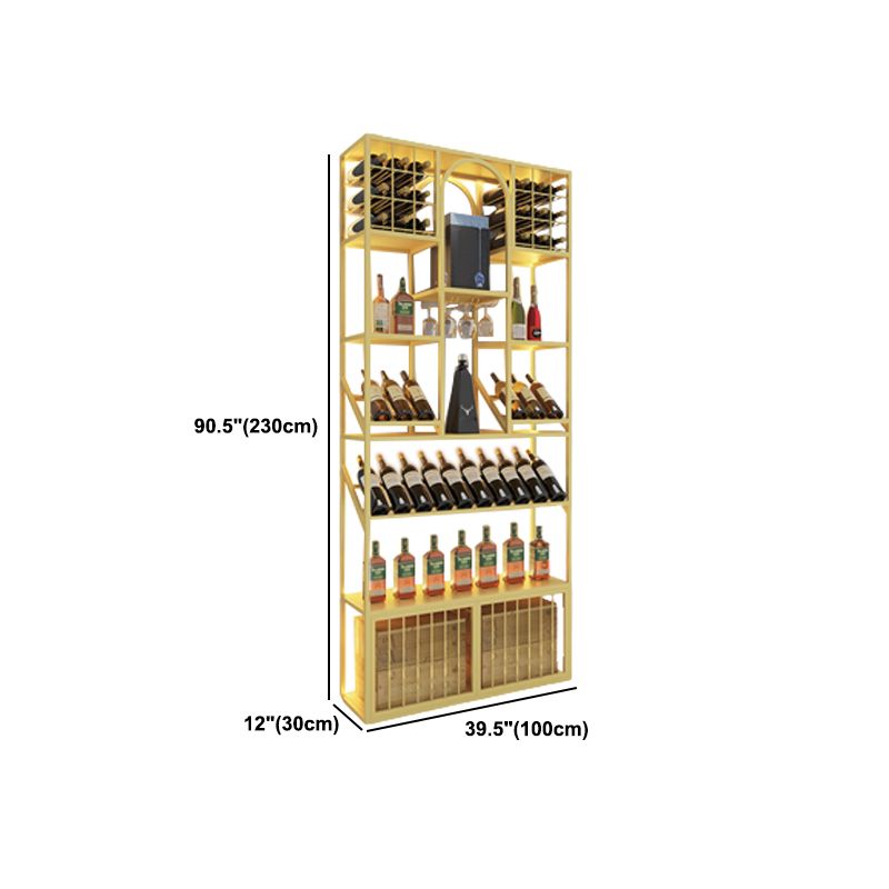 Luxury Floor Wine Shelf Metal Horizontal Wine Racks with Shelf