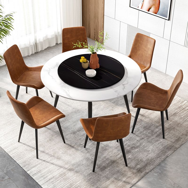 Modern Restaurant Table and Chair Set 1/4/5/7 Pieces Round Dining Table Set
