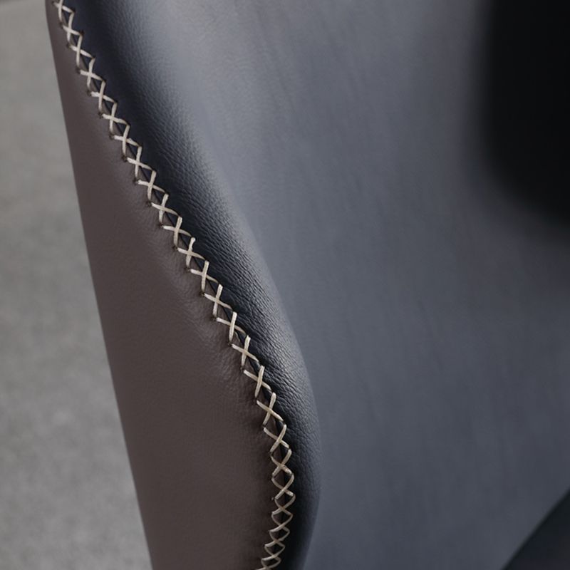 Silla lateral de comedor de cuero contemporánea Silla lateral con respaldo para Brasserie