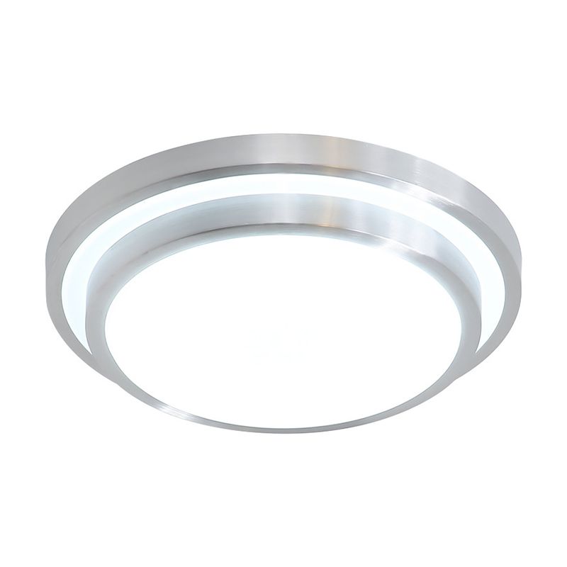 Style moderne aluminium LED encastré luminaire argent tambour encastré plafonnier
