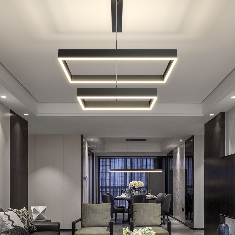 Simplicité postmoderne Sanared Chandelier Pendant Light Light Acrylique Suspension Pendante Pendre pour le salon