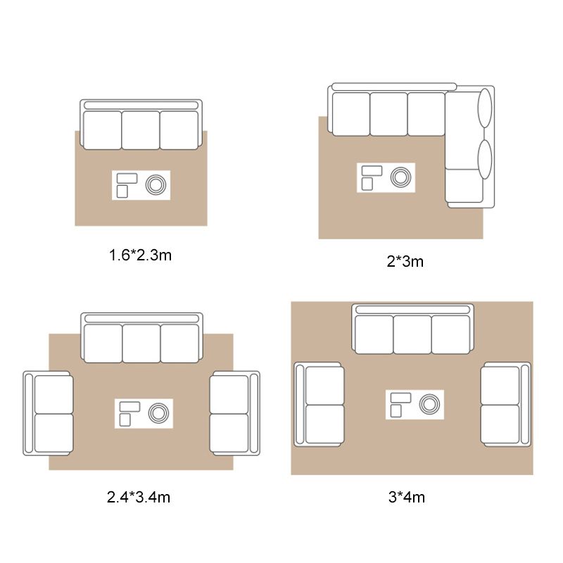 Contemporary Geometric Print Carpet Polyester Rug Stain Resistant Area Carpet for Home Decoration