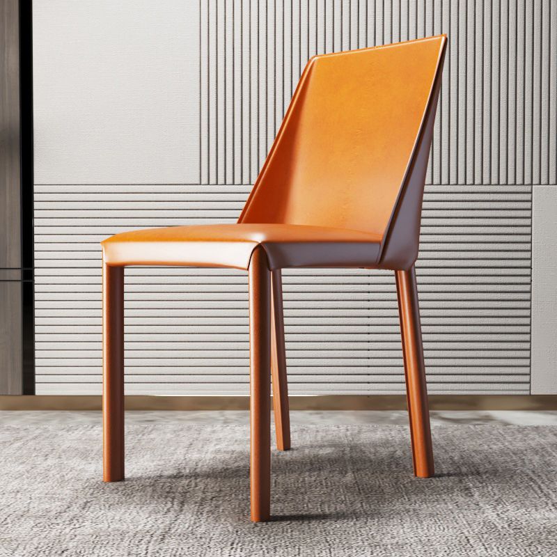 Chaises de salle à manger en métal de style scandinave chaise sans bras solide pour la maison