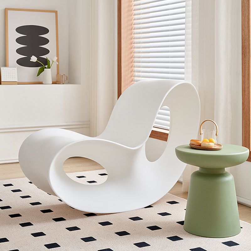 Contemporary Rocking Chair Acrylic Solid Color Indoor Rocking Chair without Armrest