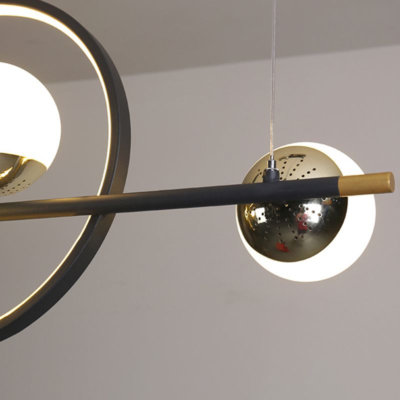 Modern Style Chandelier Light Round Shade Ceiling Hanging Light for Dining Room