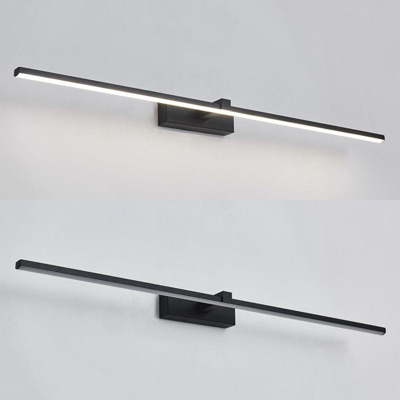 Linear Bathroom Sconce Light Fixture Metal Minimalist Style LED Wall Mount Light Fixture