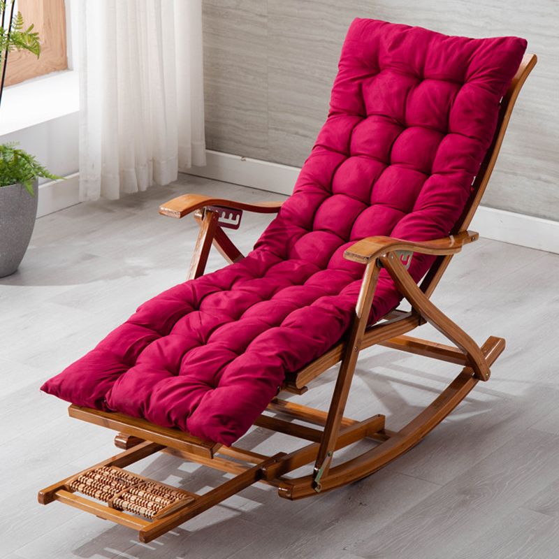 Antique Bamboo Recliner Chair Folding Recliner Chair with Cushion