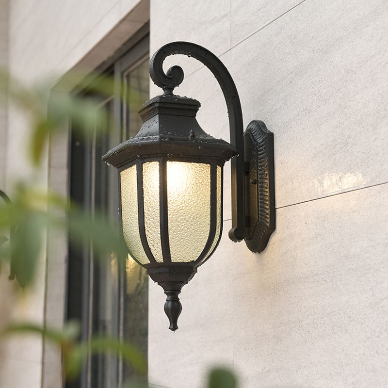 Contemporary Wall Sconce Water Glass Outdoor Wall Light Fixture for Courtyard