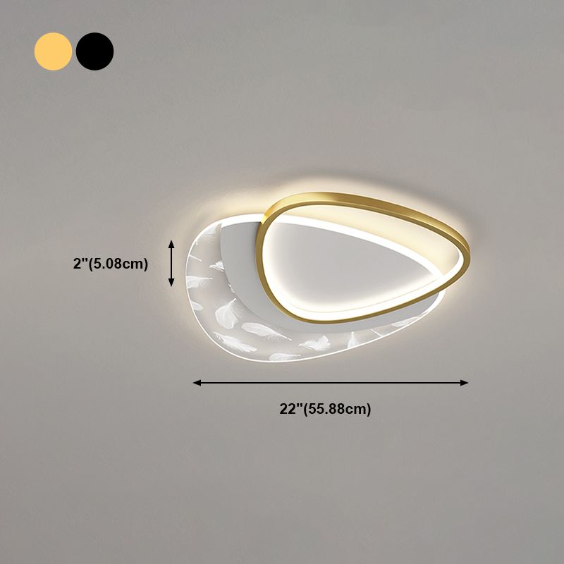 Moderne dreieckige Deckenleuchte aus Metall mit 2 Leuchten für das Esszimmer