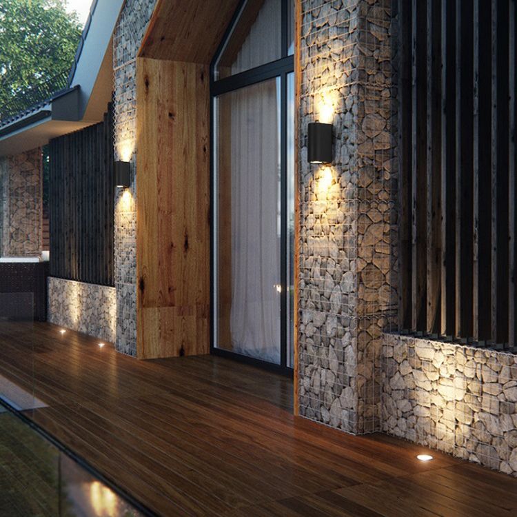 Luz de pared de estilo minimalista moderno de lámpara montada en la pared 2 luces de pared para pared para la pared exterior