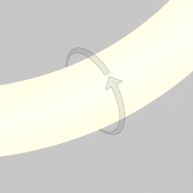 Gouden cirkelvormige led hanglamp in modern beknopte stijl smeedijzeren hangend licht met acrylschaduw