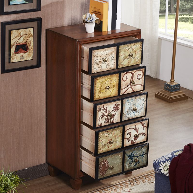 16.38/17.55 Width Coastal Storage Chest Dresser Solid Wood Dresser