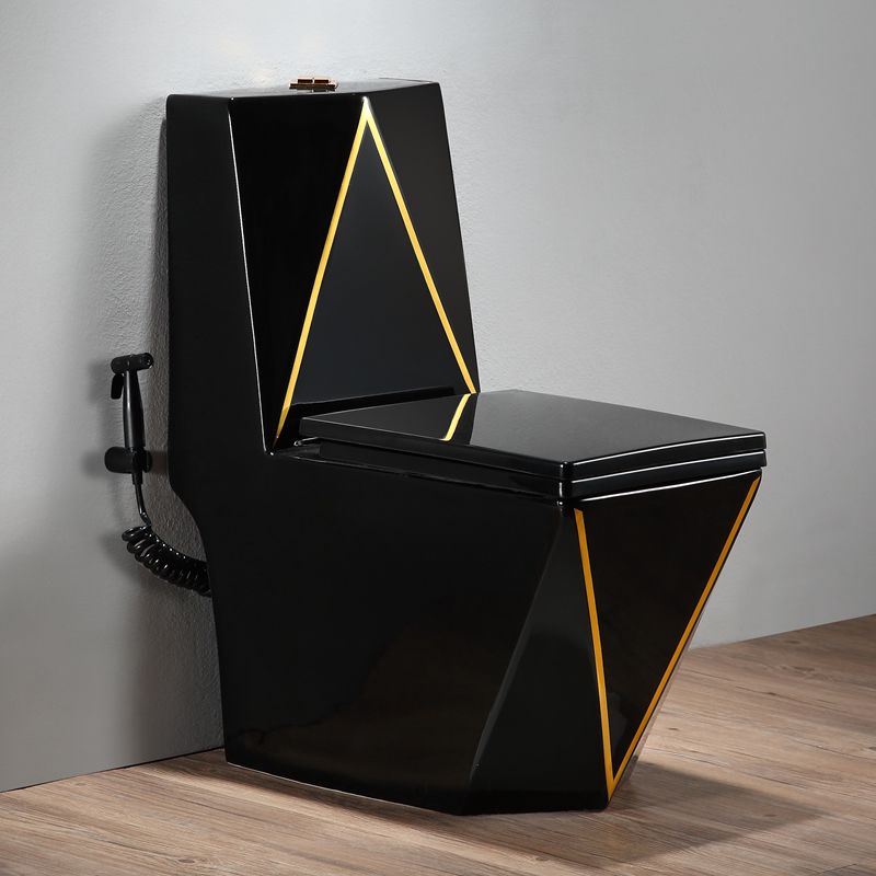 Skirted Traditional Toilet Floor Mount One-Piece Toilet with Slow Close Seat