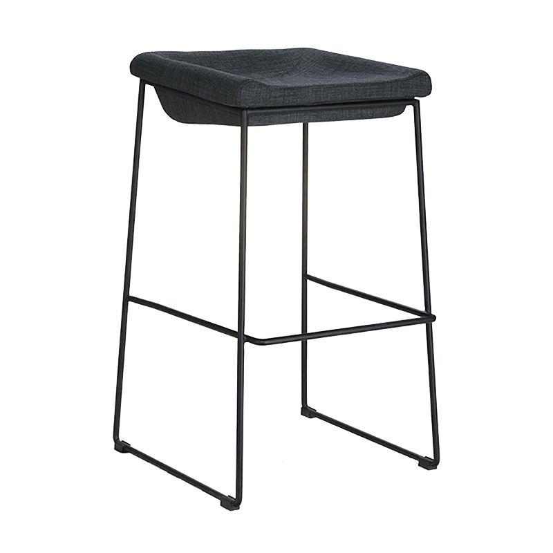 Industrial Style Barstool Indoor Metal Black 4 Legs Barhocker für Restaurant