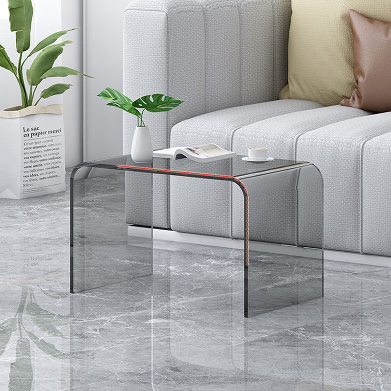 11" Wide Glam Side Table Acrylic Pedestal Accent Side Table for Bedroom