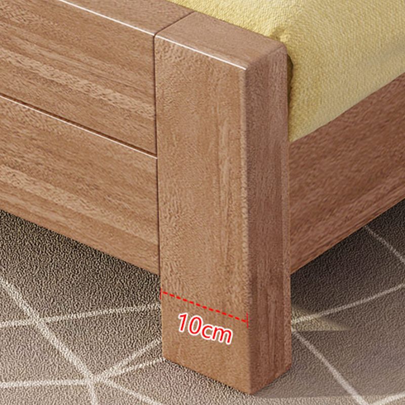 Scandinavian Walnut with Headboard Rectangular Panel Standard Bed