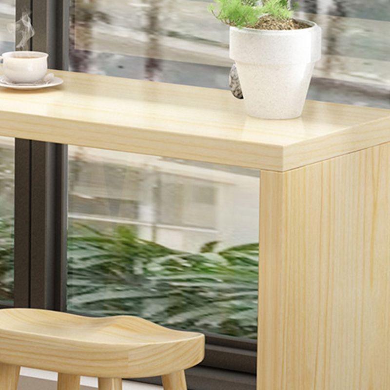 Contemporary Solid Wood Counter Stool Bucket Living Room Bar Stool