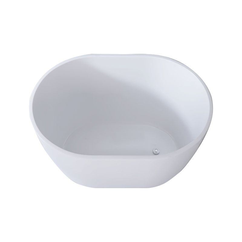 Modern Oval Soaking Bath Tub Freestanding Acrylic-Fiberglass Bath Tub