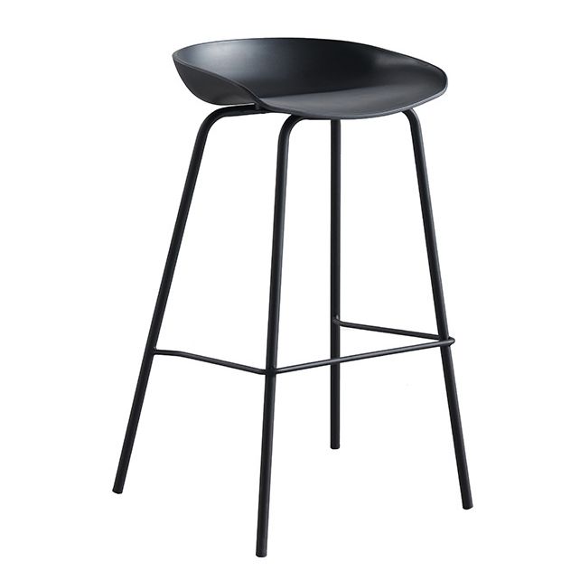 Industrial Metal Kitchen Dining Room Armless Stool Low Back Bar Stool