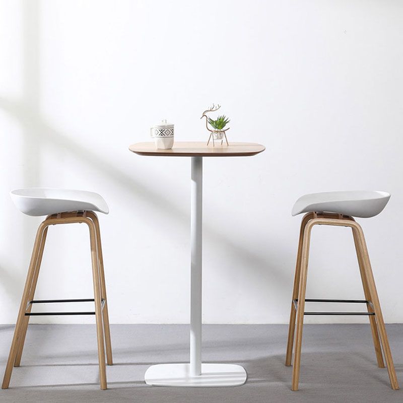 Table de bar de style industriel en bois et en métal table de pub - 41 "h x 24" w