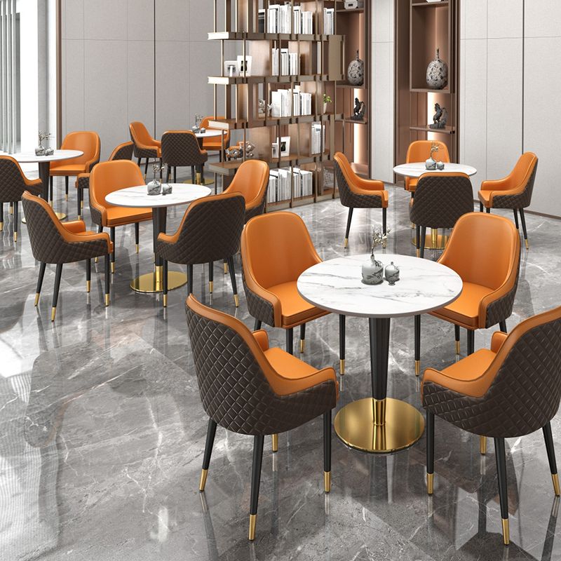 Modern Style Round Dining Table Sintered Stone Table for Dining Room