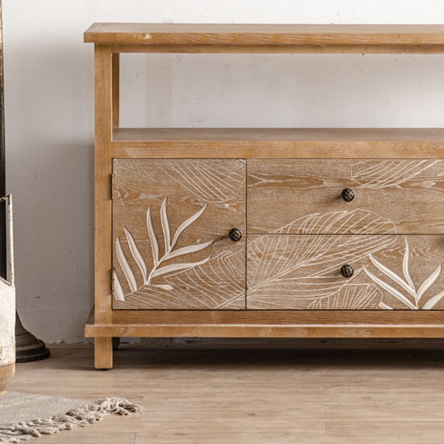 Modern Standard Storage Cabinet Solid Wood Cabinet with Drawer