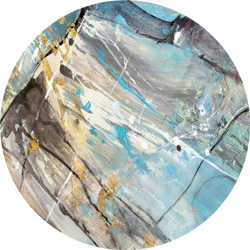 Casual Abstract Indoor Rug Yellow Polyester Rug Washable Carpet for Indoor Room