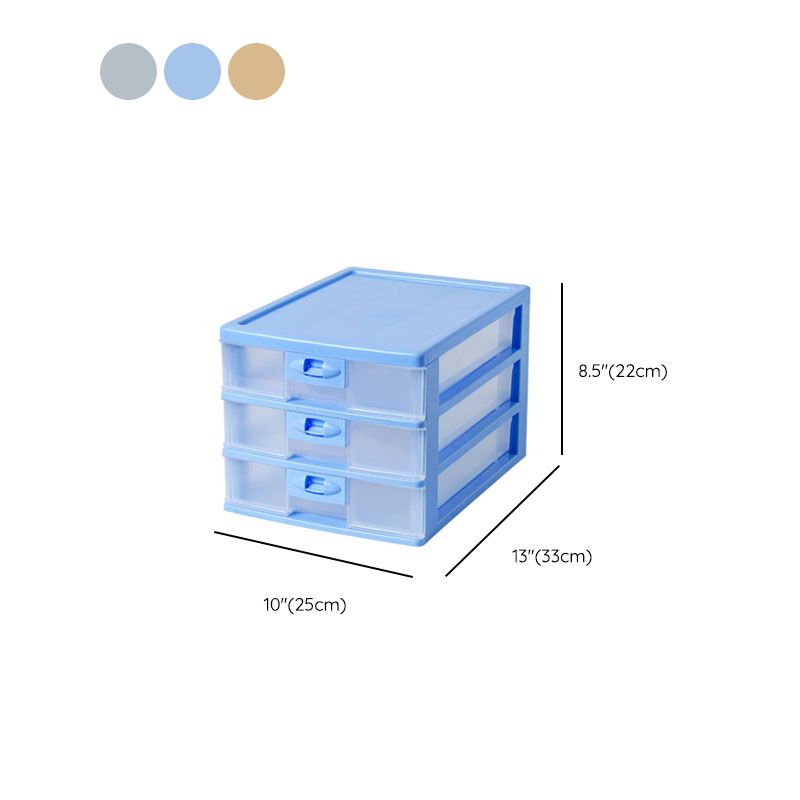 Modern Plastic Filing Cabinet Solid Color Filing Cabinet for Home Office