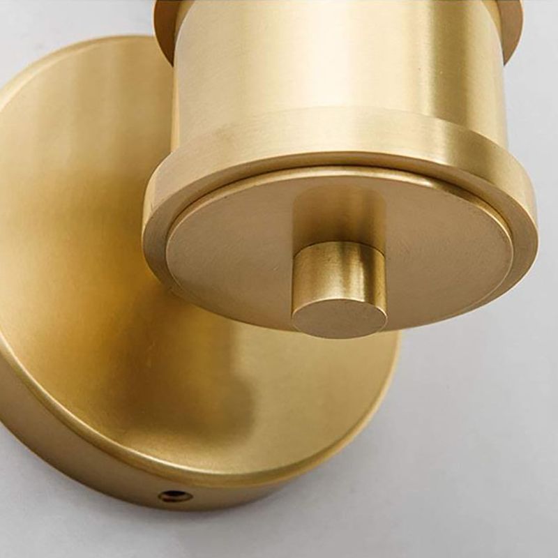 Cylinder Glass Bath Sconce in Gold & Clear Traditional 1 / 2 - Light Bathroom Vanity Light