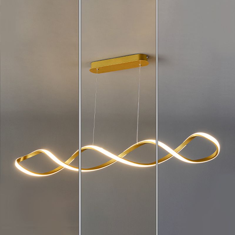 Contemporary Style Linear Island Lighting Metal 1 Light Island Pendant Light