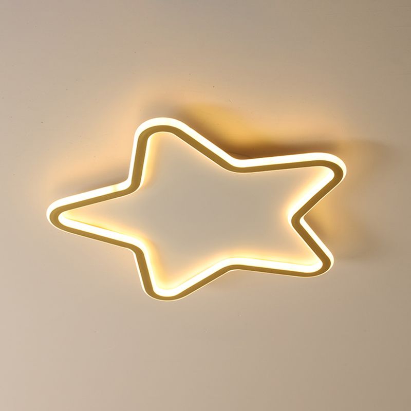 Frosted Aluminium LED Flush Mount in Modern Creative Style Silicone Starry Ceiling Light for Bedroom