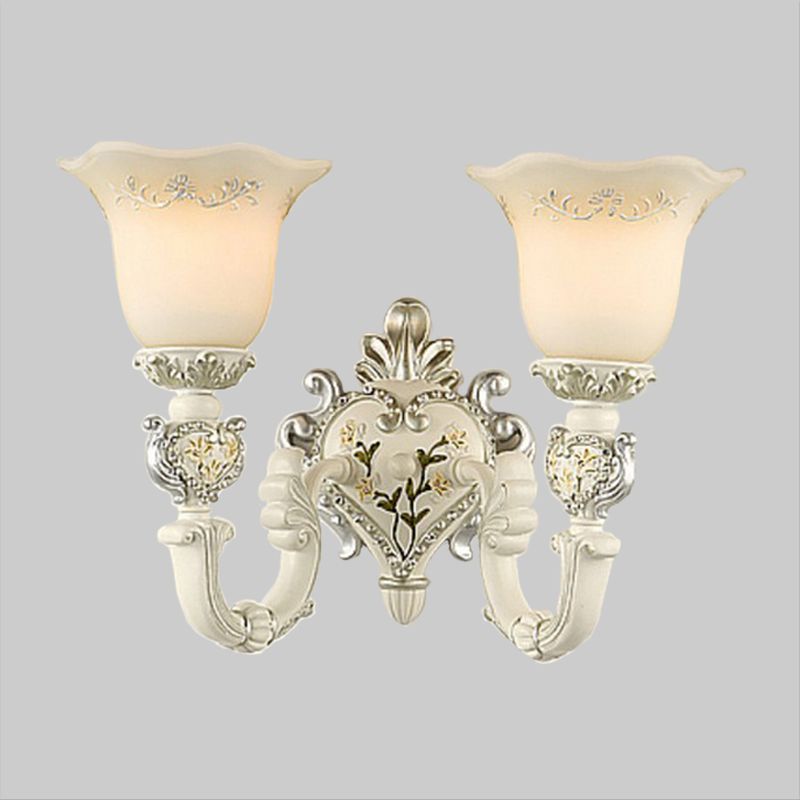 Bloom Soot Room Sconce lampe vintage Verre laiteux