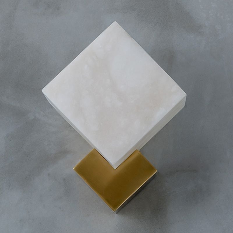 Metal Square Shape Wall Lighting Modern Style 1 Light Wall Light Sconce in Gold