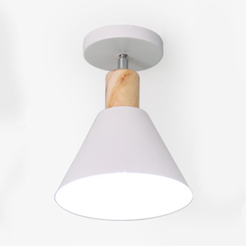 Semi Mount Lighting Modern Style Metal Semi Flush Light Fixture