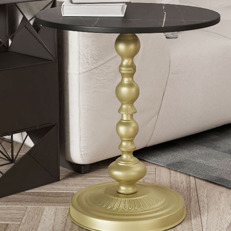 Modern Round Side End Table Pedestal Corner Table for Living Room