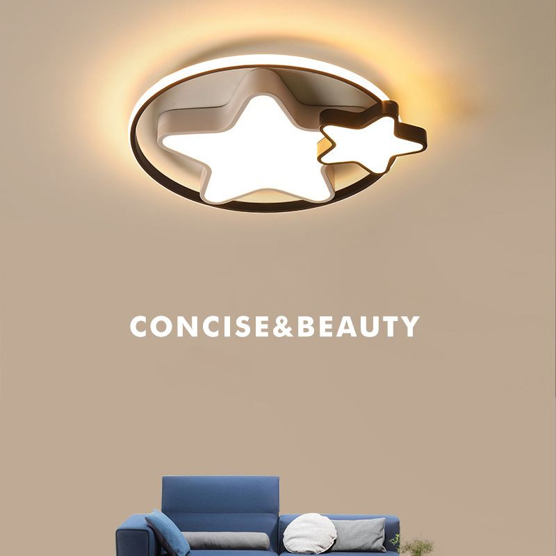 Dubbele Pentagram Acryl LED Plafond Licht Kinderen Kamer Creatief Flush-mount Verlichting