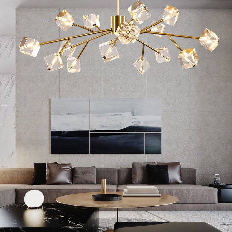 Modern Chandelier Light Metal Artistic Ceiling Pendant for Dining Room Living Room