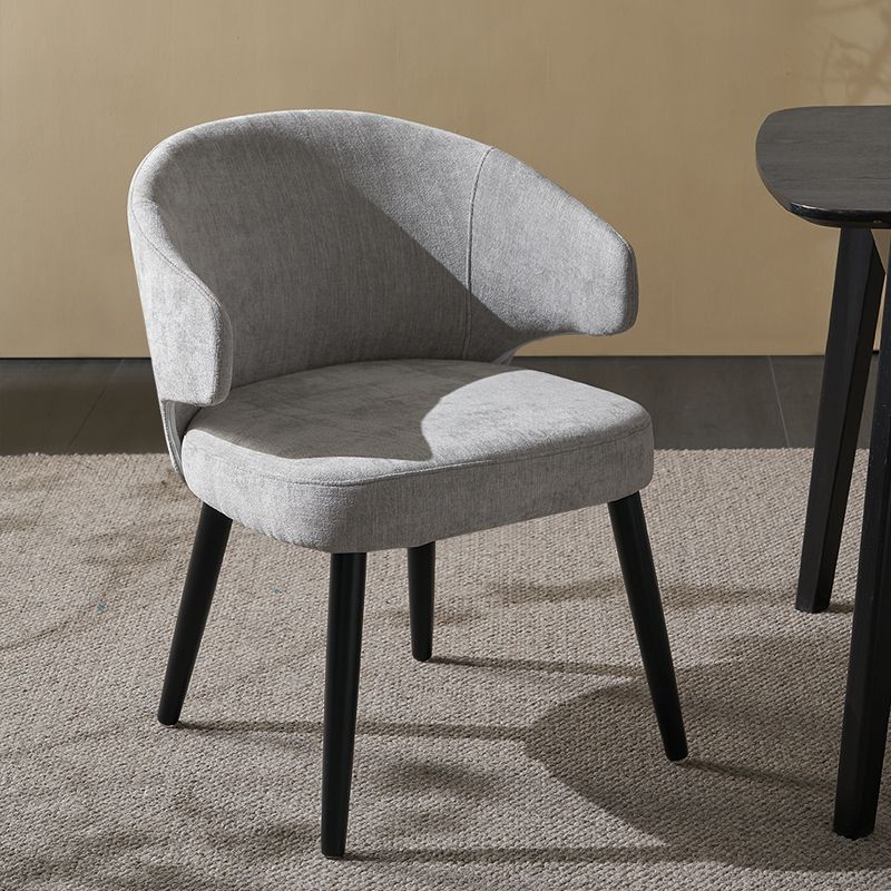 Fauteuils de salle à manger contemporains en bois, chaise d'appoint à oreilles pour usage domestique (Ensemble de 2)