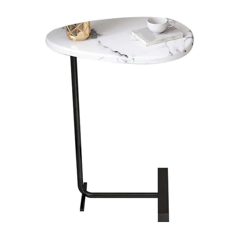 23.6inch Tall Modern C Corner Table Wood Side End Table for Living Room