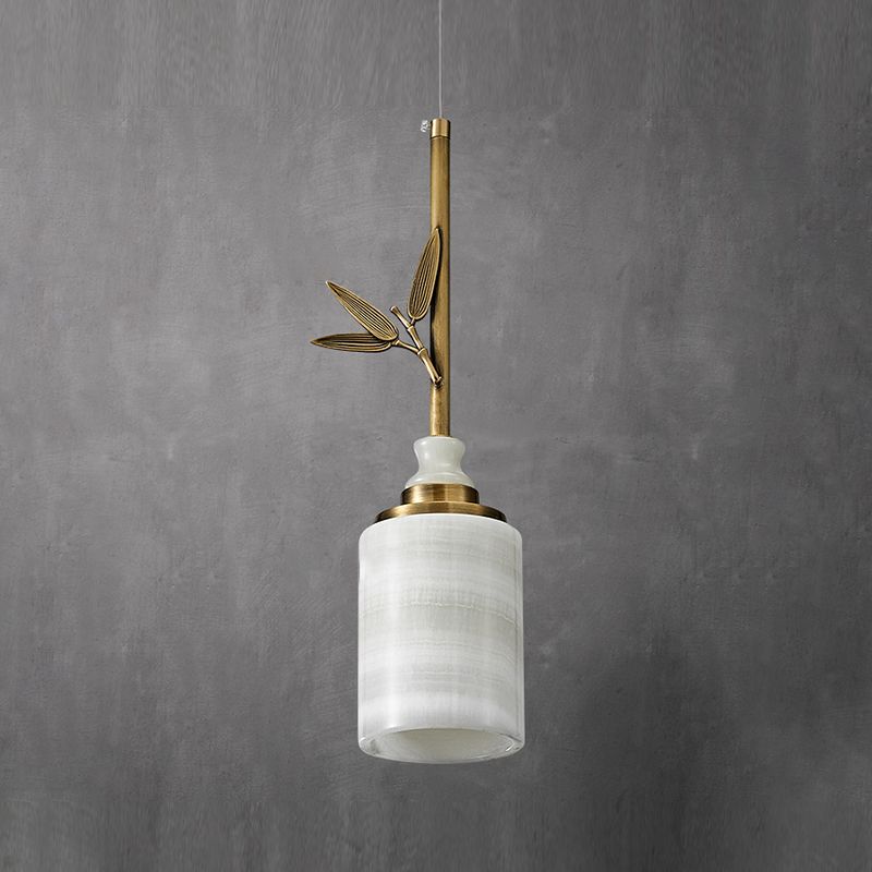 Suspension de style moderne suspendu à la lumière du cylindre en pierre pour chambre à coucher