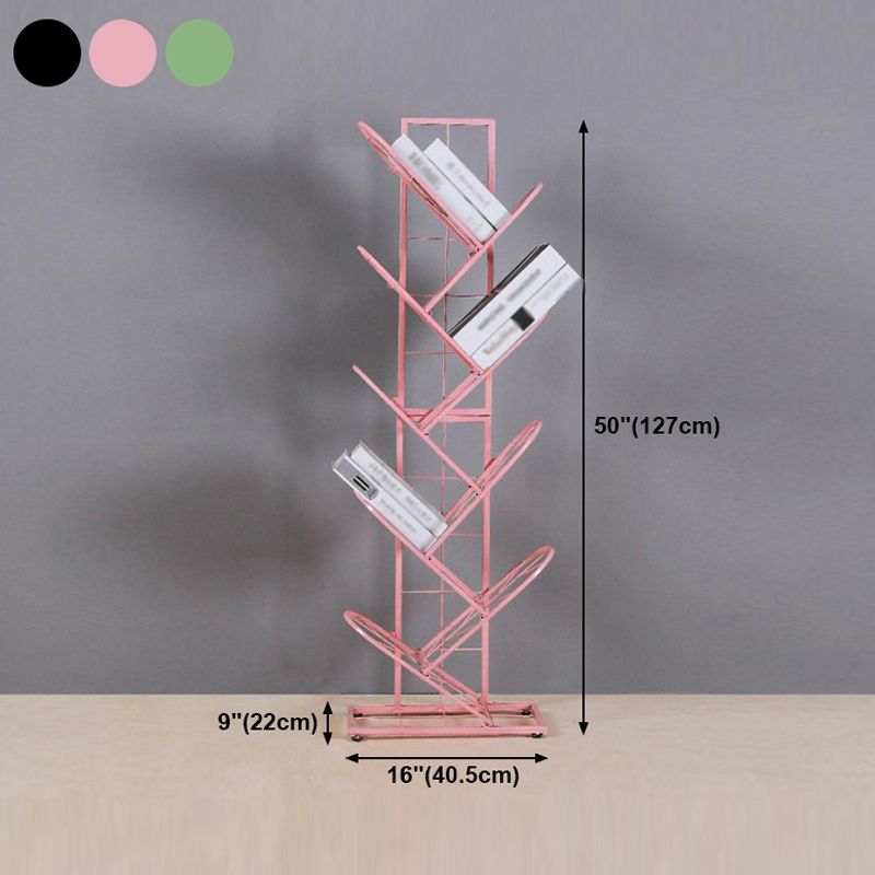 Metal Geometric Bookcase Industrial Book Shelf for Home Office