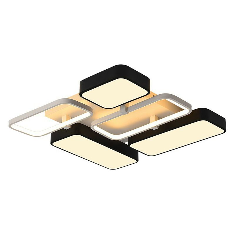 Éclairage encastré d'épissure Luminaire encastré minimaliste métallique noir et blanc à LED