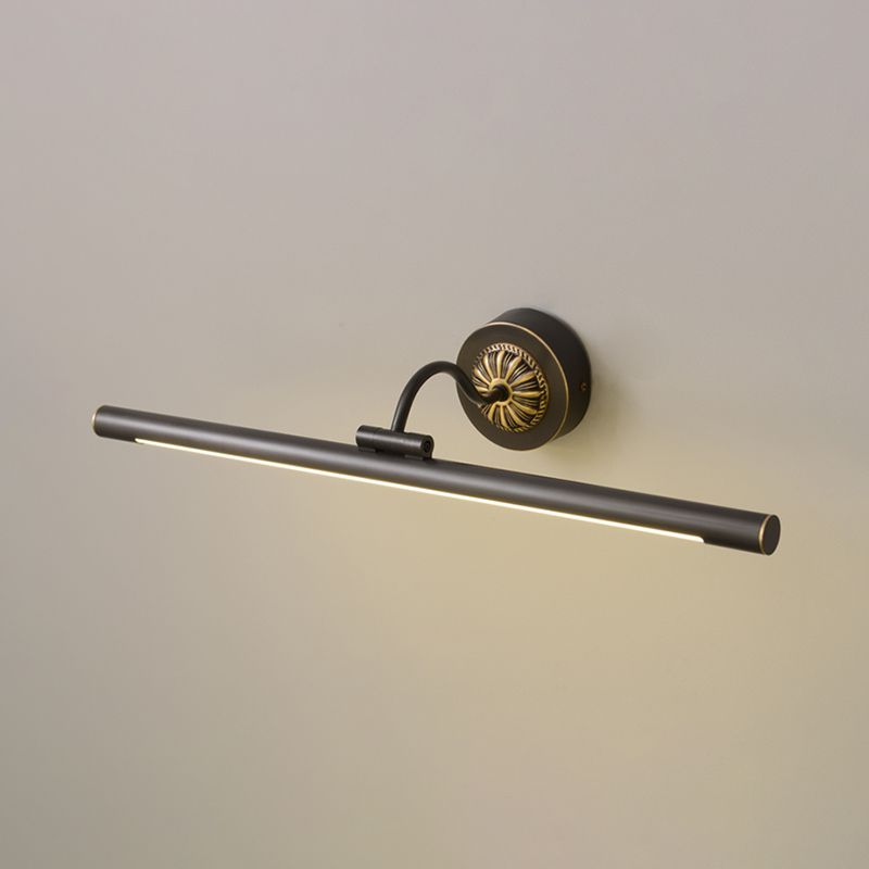 Linear Metal Wall Sconce Modern Style 1-Light Mirror Wall Mount Light