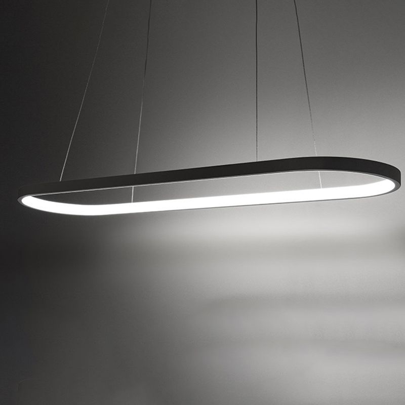 Flow Shape Ceiling Hang Light Artistic Metal Dining Room LED Pendant Lighting Fixture