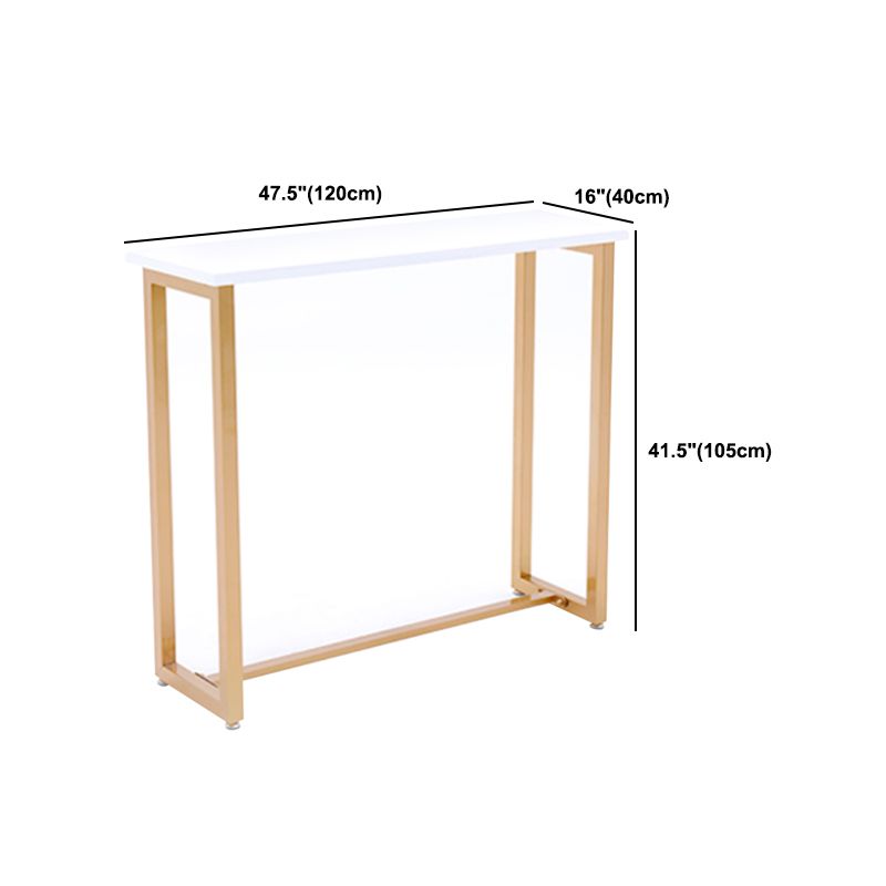 Glam Trestle Bar Table Set 1/2/3 Pieces Rectangle Wood Counter Height Set in White