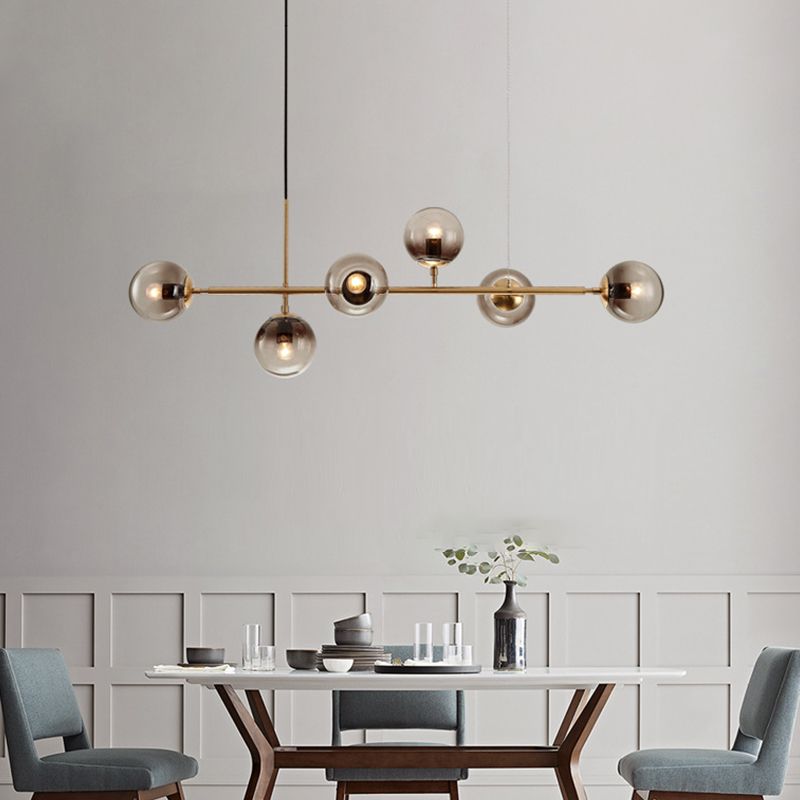 Lámpara colgante de comedor moderno lámpara de lámpara de lámpara de vidrio redondo para comedor