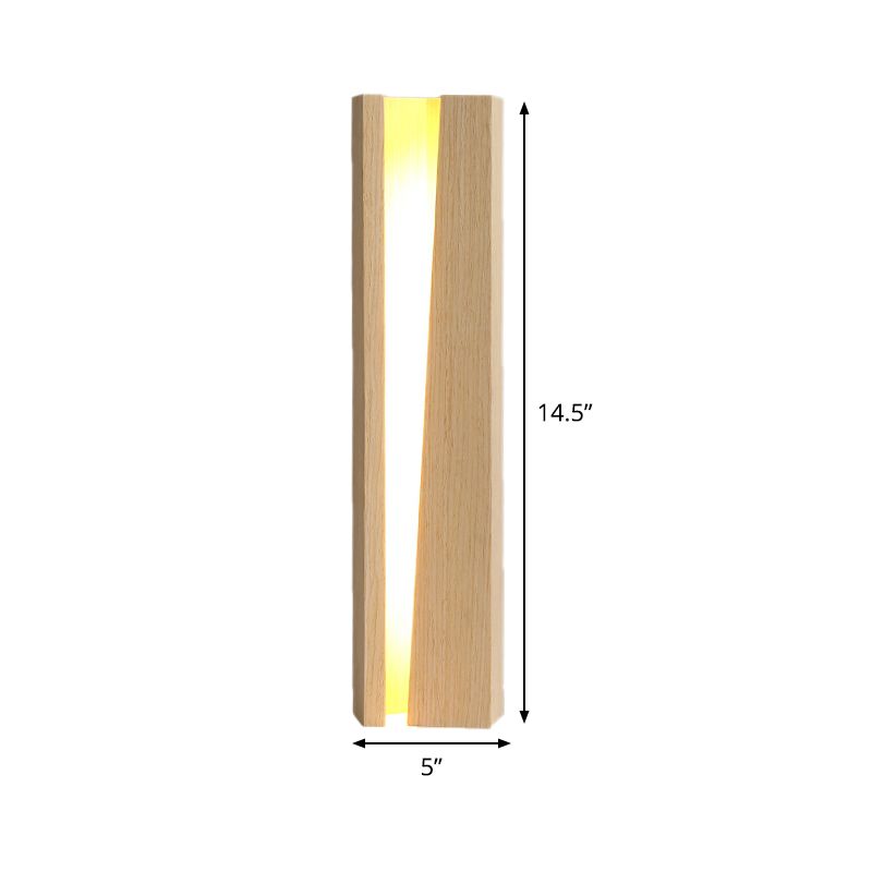 Modernisme ombré Éclairage en bois LED Small de bureau lampe en beige pour le salon