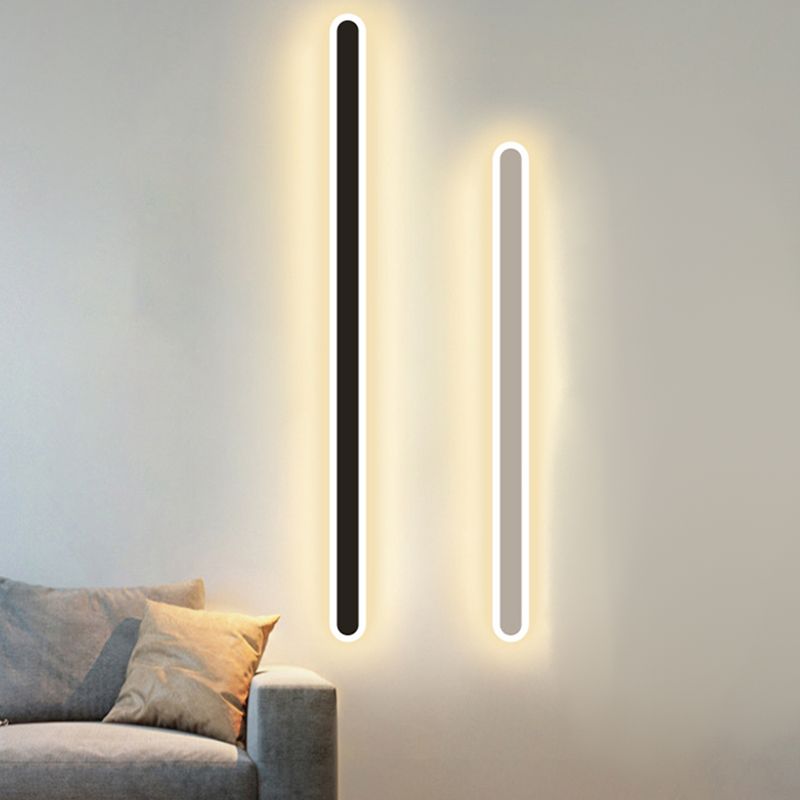 Lampes murales linéaires de style moderne métal 1 éclairage mural clair