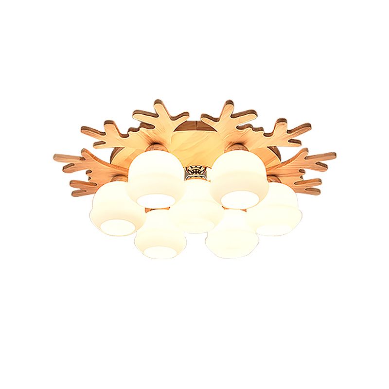 Minimalist Ball Shape Ceiling Light Fixture Glass Bedroom Ceiling Mount Lamp Fixture