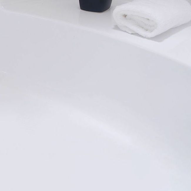 Acrylic Corner Soaking Bathtub Antique Finish Back to Wall Bath Tub